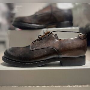 Officine Creative Dark Brown Leather Derbys